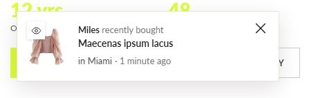 Sales popup